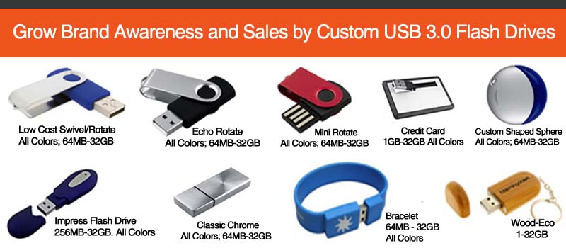 Custom USB 3.0 Flash Drives