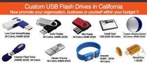 Custom USB Flash Drives in California