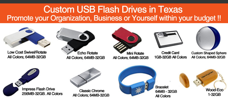 Custom USB Flash Drives in Texas